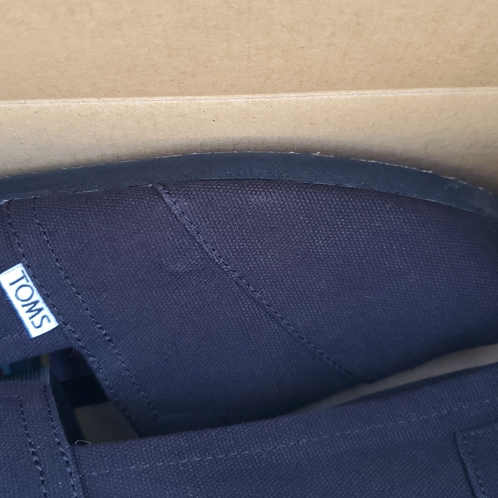 Toms Alpargata Black On Black Women's Size 10 GUC In Box - Picture 10 of 11